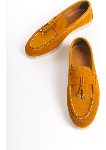 Kadın Süet Loafer & Babet Hardal -MCKRY1410-HRD