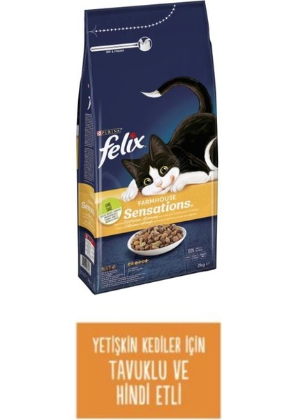 Felix Tavuk ve Hindili Kuru Kedi Maması 2kg