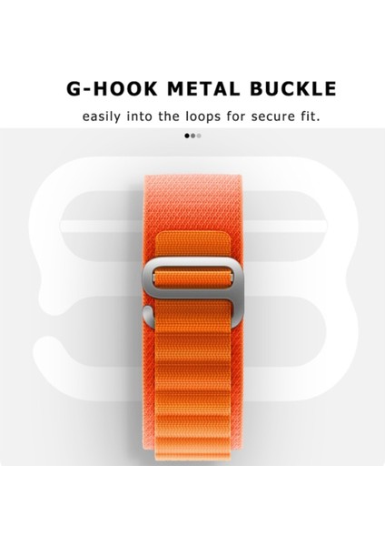 Xiaomi Mi Watch Yuvarlak Kasa Uyumlu 22MM Uyumlu Kordon Alpine Loop Bez Kordon 22MM