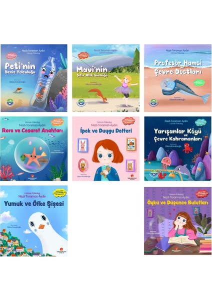 Yumuk ve Öfke Şişesi - Petinin Deniz Yolculuğu - İpek ve Duygu Defteri - Nazlı Toraman Aydın 8'li Set