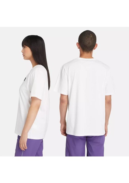 Short Sleeve Woven Badge Tee Beyaz Erkek T-Shirt fiyatları