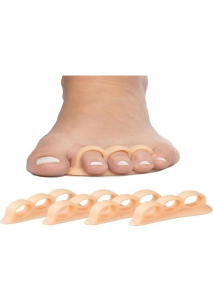 Bej Ayak Parmak Düzeltici 3 Parmağa Geçen Çekiç Parmak Koruyucu Makaralı Silikon Parmak Koruyucu fırsatları