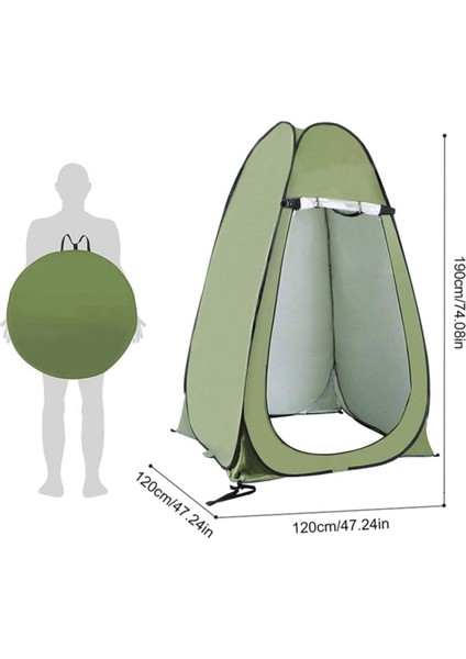 Tek Kişilik Kamp Alanı Duş Giyinme Wc Çadırı Fotoğrafcı Prova Kabini Mavi Dikdörtgen Yeşil 4 Mevsim