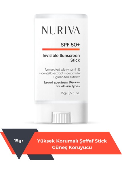 Yüksek Korumalı Şeffaf Stick Güneş Koruyucu Spf 50