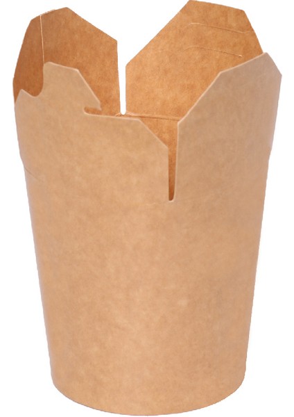 Karton Noodle ve Döner Box Kraft 16 Oz - 100 Adet