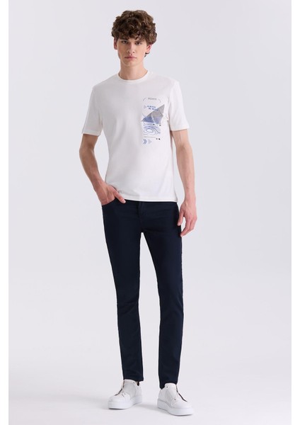 Ekru Slim Fit Bisiklet Yaka T-Shirt fiyatları