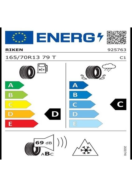 165/70 R13 79T All Season Oto Dört Mevsim Latiği ( Üretim Yılı: 2024 )