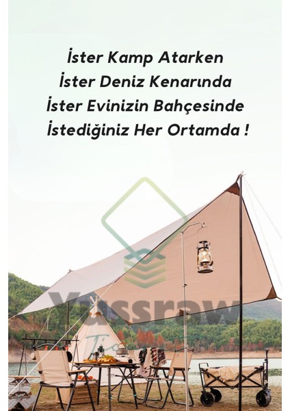 4 Mevsim Güneşlik Tente Plaj, Kamp Dayanıklı Oxfor Kumaş  Gölgelik Çadır 500*300 cm Su G