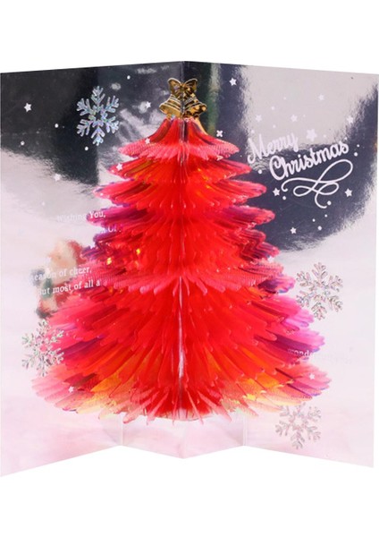 Noel Tebrik Kartı Noel Ağacı Desen El Yapımı Tebrik Kartı (Yurt Dışından)
