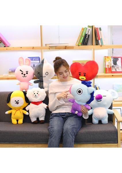 Yfashion 1 Adet Sıcak 25 cm Kawaii Tan Boys Bts BT21 Yastık Peluş Oy Ata Van Cooky Mmy Shooky Koya Rj Mang Ift Ldren Noel (Yurt Dışından)