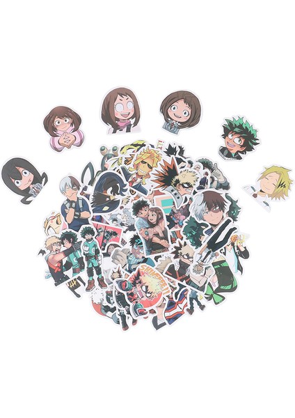50 Adet/paket My Hero Academia Japonya Anime Çıkartmalar Dıy Kaykay Gitar Dizüstü Bilgisayar Için (Yurt Dışından)