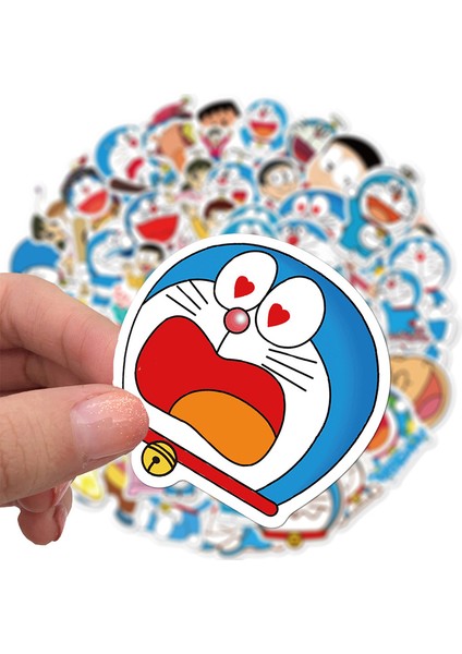 50 Adet Doraemon Çıkartmalar Dizüstü Motosiklet Bagaj Snowboard Araba Çıkartması Cologo (Yurt Dışından)