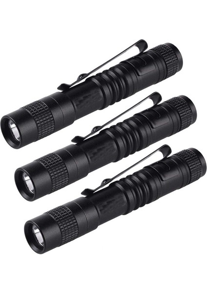 Hyqzltca 3x El Feneri Kalem Torch Süper Küçük Mini Aaa Xpe-R3 LED Lamba Kemer Klipsi Işık Cep Torch Kılıf ile (Yurt Dışından)