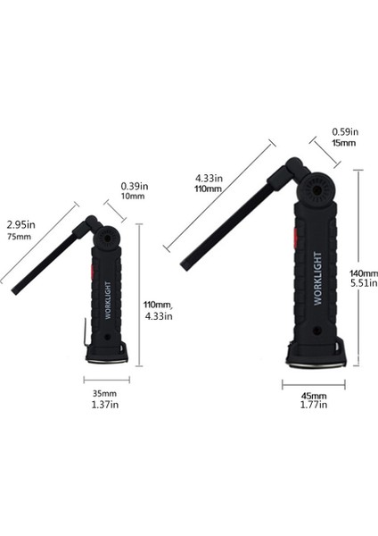 Çalışma Işığı Araba Tamir El Şarj Edilebilir 360 Derece Döndürülebilir Katlanabilir Lamba (Yurt Dışından) modelleri