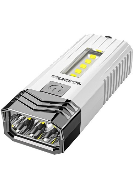 Taşınabilir Flaş Işıkları 1200 Mah Açık Su Geçirmez LED El Fenerleri USB Şarj Edilebilir Ev Acil Durum Lambası Cob Yan Işık ile Çalışma Işığı (Yurt Dışından)