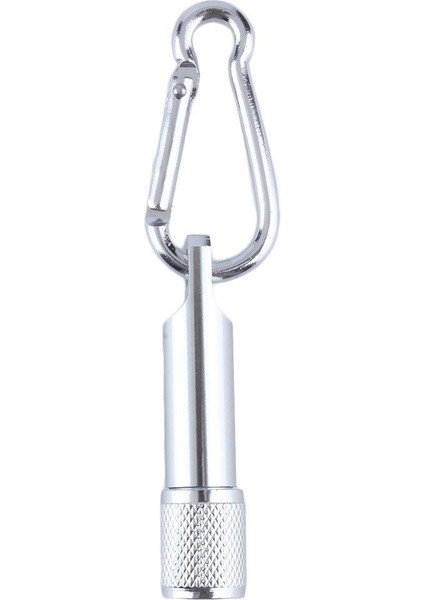Mini Cep Taşınabilir Anahtarlık Anahtarlık LED Kamp El Feneri Torch Lamba Işığı Gümüş (Yurt Dışından)