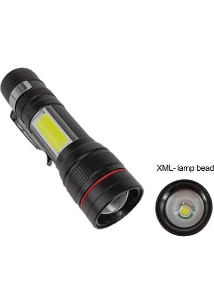 Aydınlatma Işığı El Feneri USB Şarj Edilebilir T6+Cob LED Torch Creek (Yurt Dışından)