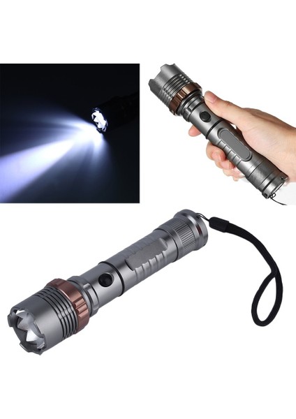 Ultra Parlak Xml T6 LED Şarj Edilebilir El Feneri Torch Ac + Araç Şarj Cihazı (Yurt Dışından)