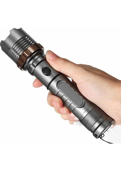 Ultra Parlak Xml T6 LED Şarj Edilebilir El Feneri Torch Ac + Araç Şarj Cihazı (Yurt Dışından)