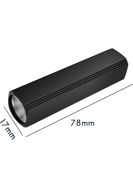Mini Parlak El Feneri LED Alüminyum Alaşımlı Çok Fonksiyonlu USB Şarj Edilebilir Taşınabilir Dış Mekan Küçük El Feneri (Yurt Dışından)