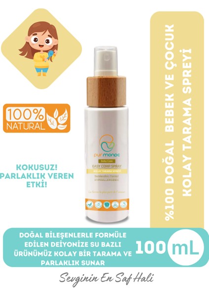 Pur Monde Doğal Kolay Tarama Spreyi 100 ml