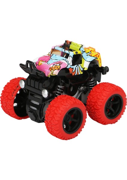 Çocuk Oyuncakları Atalet Off-Road Oyuncak Araba-Grafiti Kırmızı (Yurt Dışından)