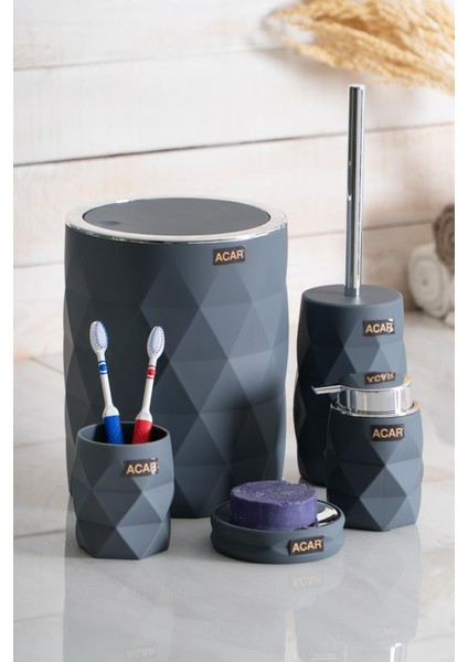 Astoria 5 Parça Banyo Seti - Gri