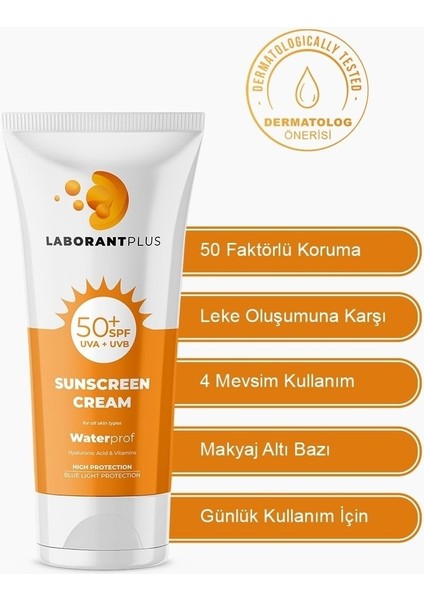 Yağsız, Leke Karşıtı, Su Bazlı, 50 Spf Yüksek Koruma Yağsız Güneş Kremi 75 ml