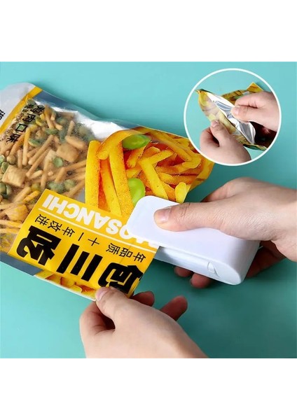 Vakumlu Gıda Mühürleyen Plastik Poşet Mini Paketleme Makinesi Taşınabilir Plastik Mühürleyen Gıda Depolama Snack Vakum Mühürleyen (Pilsiz) Beyaz (Yurt Dışından) fiyatları