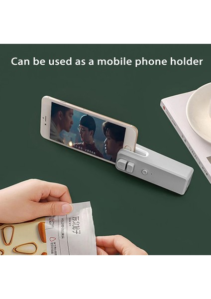 2 In 1 Mini Isı Mühürleyen Taşınabilir El Sızdırmazlık Vakum Makinesi USB Şarj Gıda Aperatif Plastik Saklama Torbası Mühürleyen Ambalaj Çantası Kahverengi (Yurt Dışından) modelleri