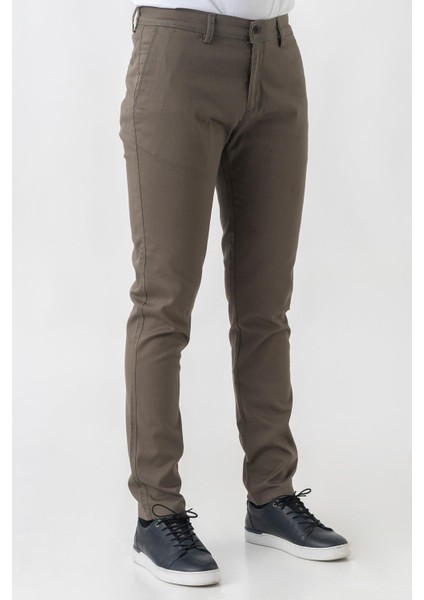 Adliswil P1011 Slim Fit Pamuklu Amasra Pantolon Haki fiyatları