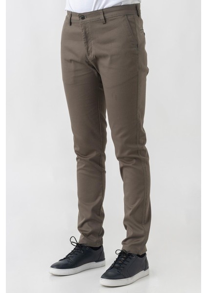 Adliswil P1011 Slim Fit Pamuklu Amasra Pantolon Haki modelleri
