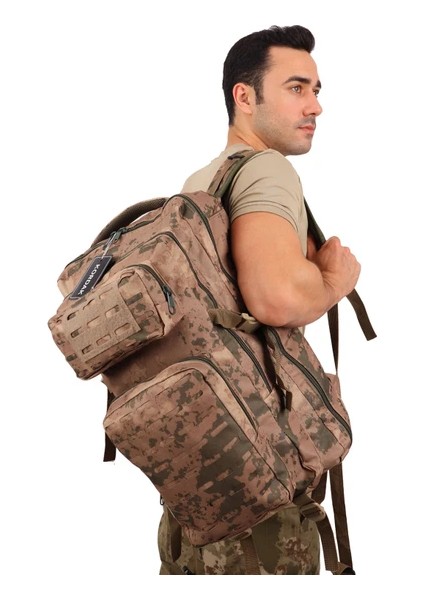 45 Lt Çöl Kamuflaj Askeri Çanta - Lazer Kesim Taktik Çanta