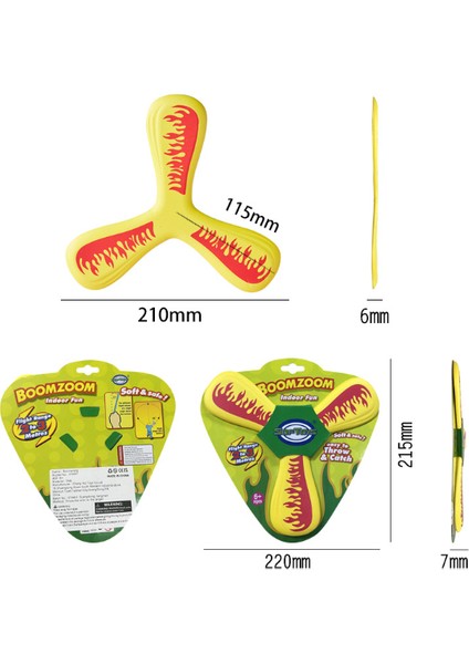 Çocuk Üç Yapraklı Yumuşak Güvenlik Spor Boomerang (Yurt Dışından)