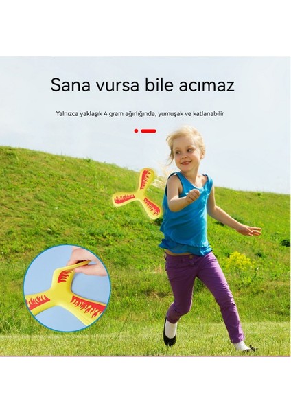 Çocuk Üç Yapraklı Yumuşak Güvenlik Spor Boomerang (Yurt Dışından)