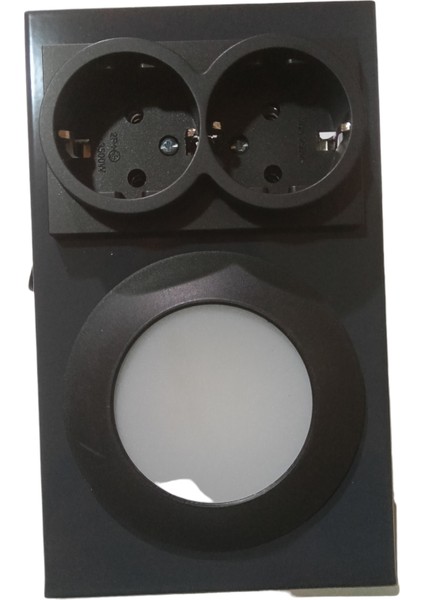 Antrasit Metal Kasa, Çift Prizli, Aç - Kapa Düğmeli, 2,5 Watt Günışığı Ledli Tezgah - Dolap Armatürü modelleri