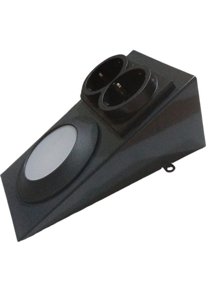 Antrasit Metal Kasa, Çift Prizli, Aç - Kapa Düğmeli, 2,5 Watt Günışığı Ledli Tezgah - Dolap Armatürü fırsatları