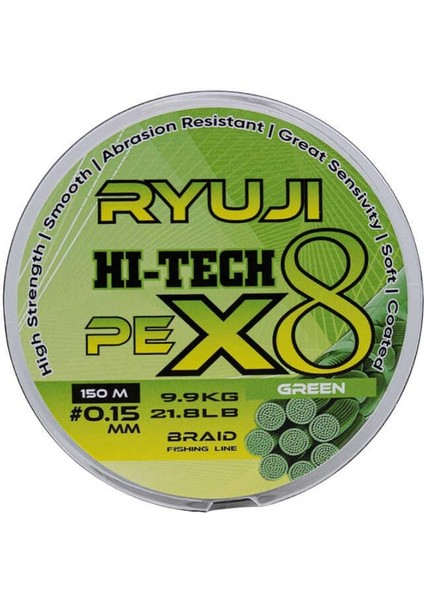 Hi-Tech X8 150M Green Ip Misina