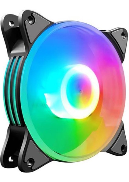 Coolmoon - 12CM Rgb Kasa Fanı Işıklı Renkli Fan 12V 6pin Bağlantı - ( Kontrolcü Olmadan Çalışmaz )