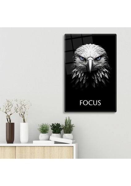 Cam Tablo | Motivasyon Serisi | Eagle - Focus | 40CM x 60CM