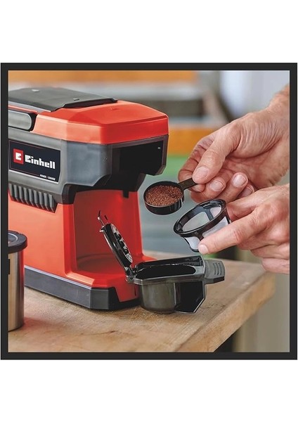 Te-Cf 18 Li-Solo Power X-Change Akülü Kahve Makinesi (18 V, 240 ml Su Kabı, Filtre Kahve ve Kahve Pedleri Için, Taşıma Sapı, Kapaklı Kahve Fincanı Dahil, Pilsiz)
