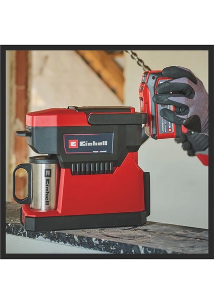 Te-Cf 18 Li-Solo Power X-Change Akülü Kahve Makinesi (18 V, 240 ml Su Kabı, Filtre Kahve ve Kahve Pedleri Için, Taşıma Sapı, Kapaklı Kahve Fincanı Dahil, Pilsiz)