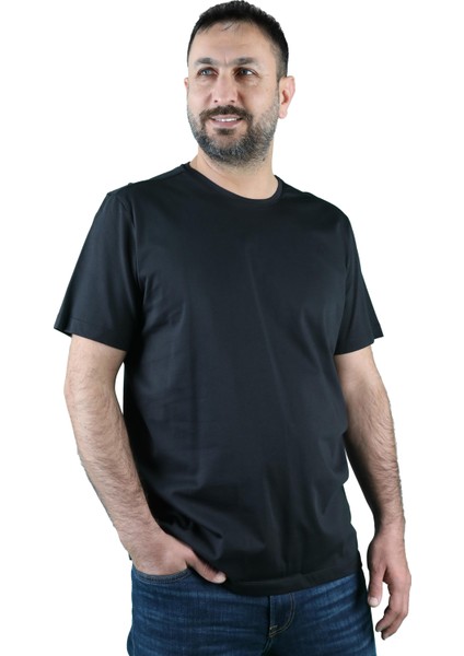 Erkek Koton Bisiklet Yaka Kısa Kollu Tişört