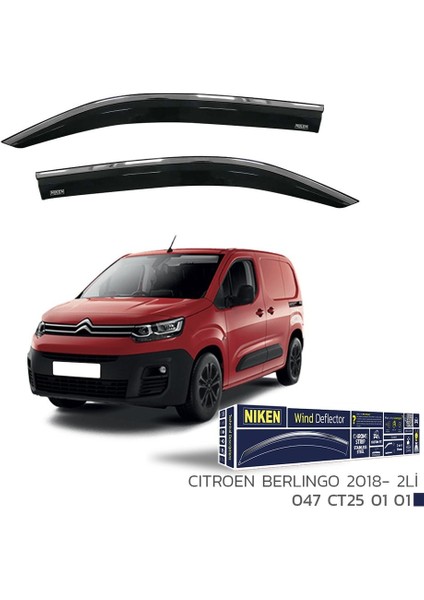 Niken Citroen Berlingo 2018- Kromlu Cam Rüzgarlığı 2 Li