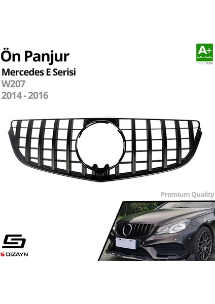 Drs Tuning S-Dizayn Mercedes E-Class W207 Ön Panjur Parlak Siyah Piano Black Gtr Model 2014-2016