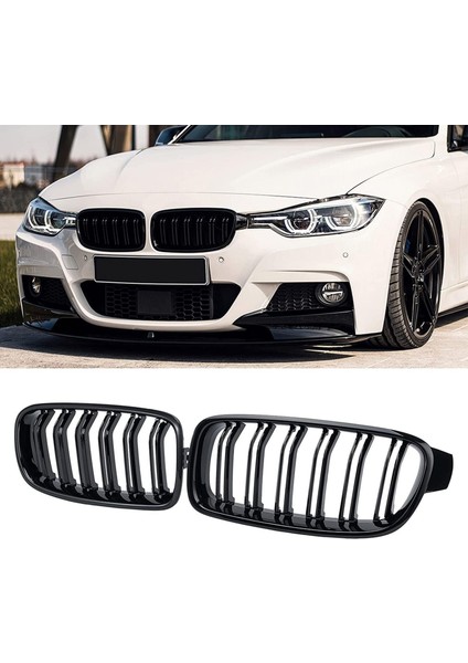 S-Dizayn Bmw 3 Serisi F30/F31/F35 Ön Panjur Böbrek Parlak Siyah Piano Black M3 Model 2012-2017