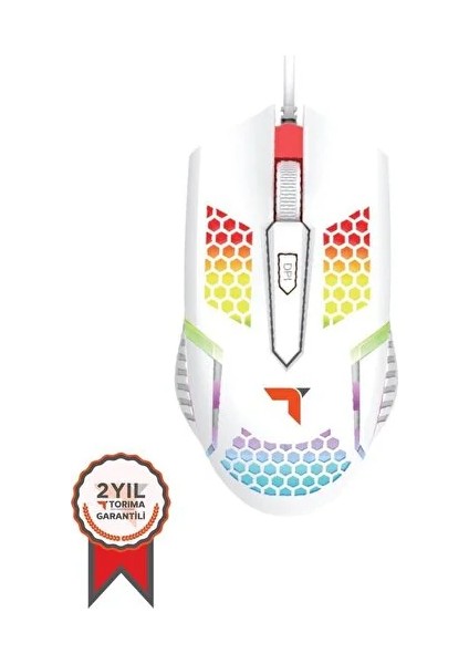 Tm-15 USB Rgb Aydınlatmalı Gaming Oyuncu Mouse Beyaz