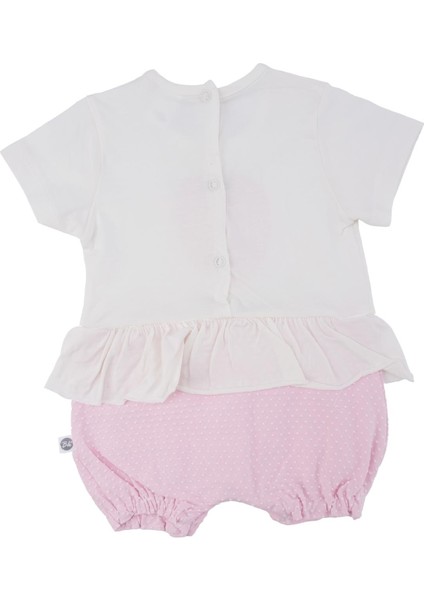 Kız Bebek Meyve Baskılı Çıtçıtlı Fırfırlı Yazlık Kısa Tulum