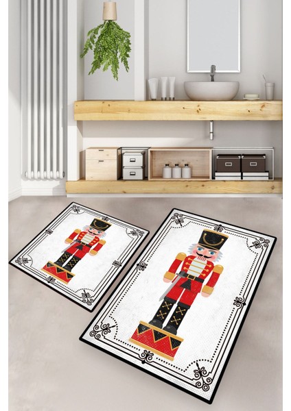 Lead Soldıer 2 Lı Set Banyo Halısı Banyo Paspası Djtbanyo