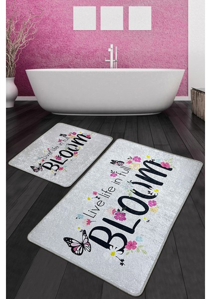 Bloom Banyo Halısı Djt 2 Li Set